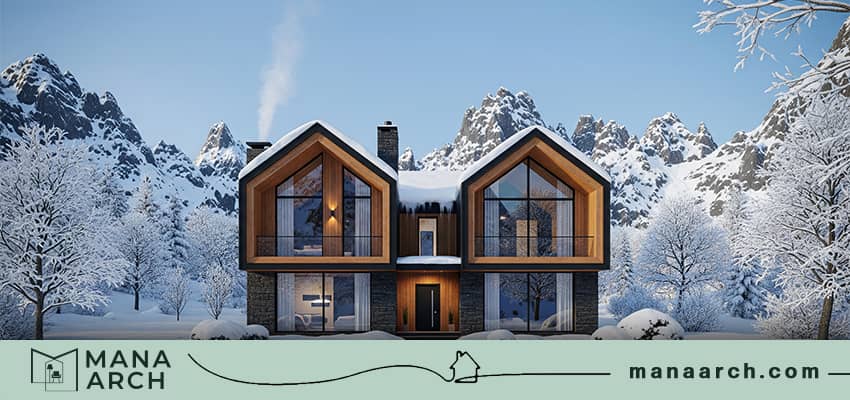 نمای ویلا دوبلکس کوچک