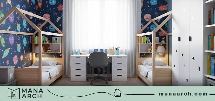 دکوراسیون اتاق خواب دو تخته