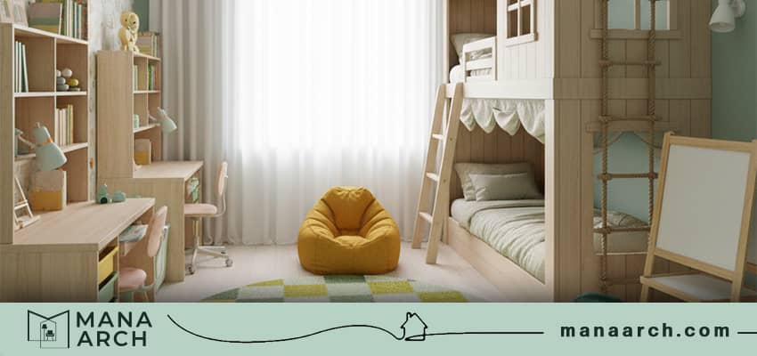 دکوراسیون اتاق خواب دونفره نوجوان