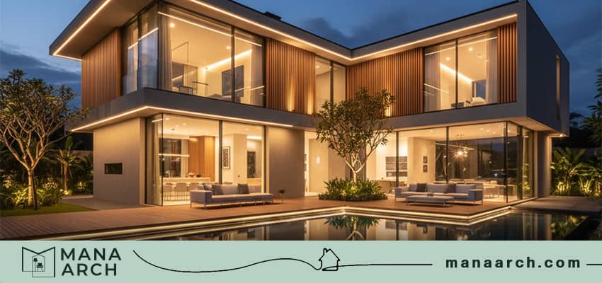 طراحی داخلی ویلای دوبلکس مدرن