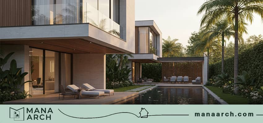 نمای ویلا دوبلکس کوچک