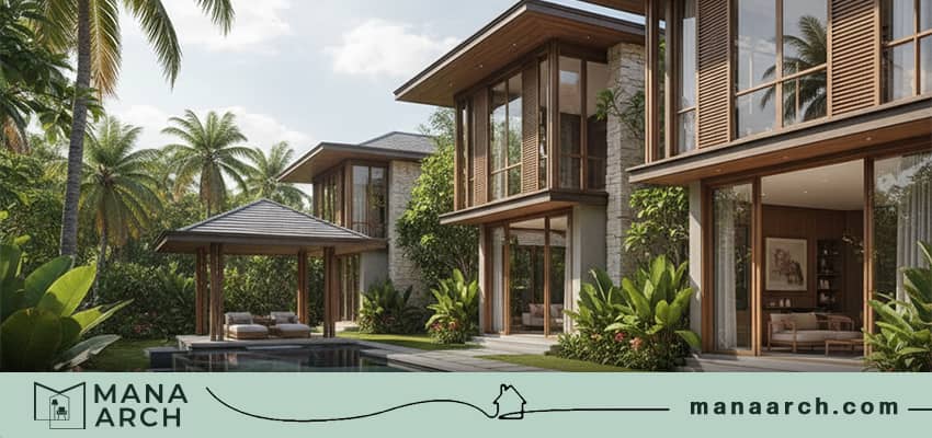 نمای ویلا دوبلکس در شمال