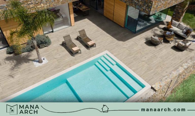 طراحی کف حیاط ویلا