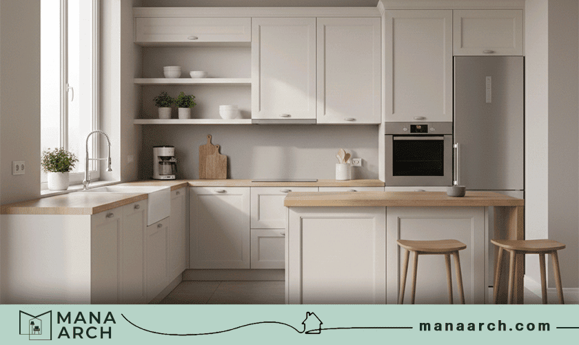 طراحی کابینت ممبران برای اشپزخانه کوچک