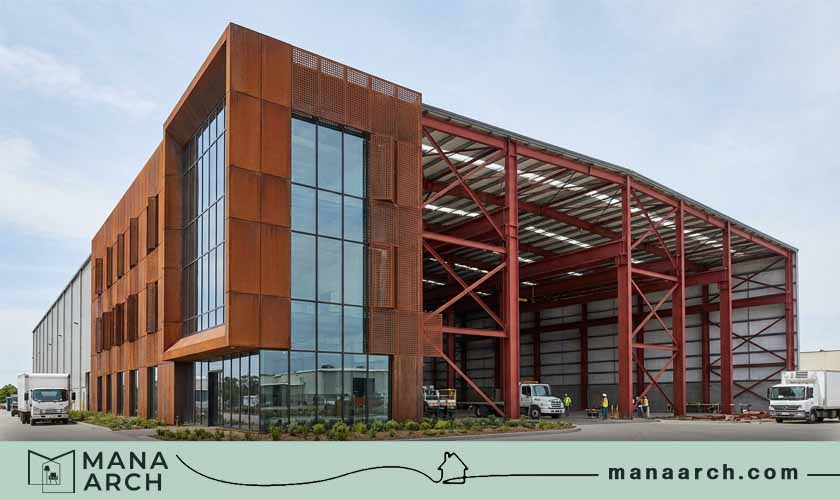 طراحی و اجرای نمای سوله