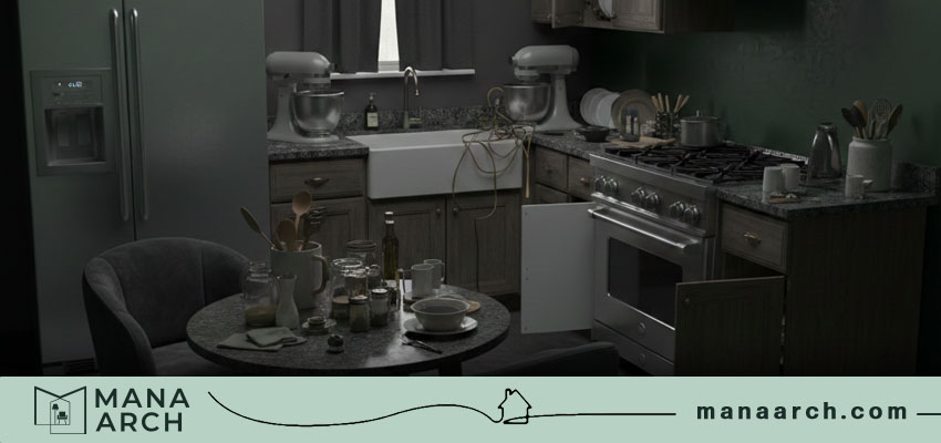 نحوه نورپردازی آشزخانه کوچک