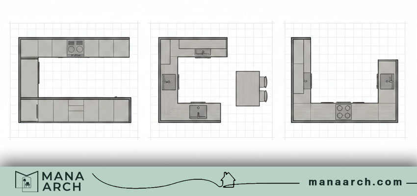 سبک های چیدمان آشپزخانه کوچک