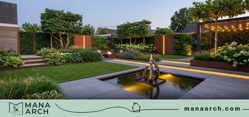 اصول طراحی حیاط ویلا