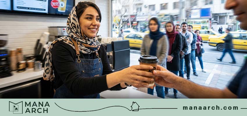 طراحی کافه بیرون بر